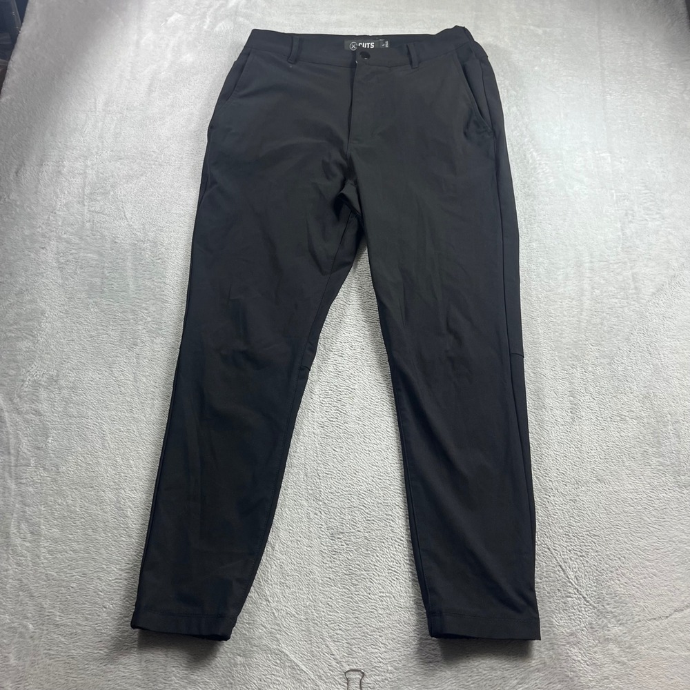 Cuts AO Jogger Mens Black Tapered Stretch Active Casual Pants Size L